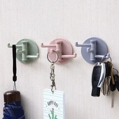 Kitchen & Bathroom Storage Hook Rotatable For Wall